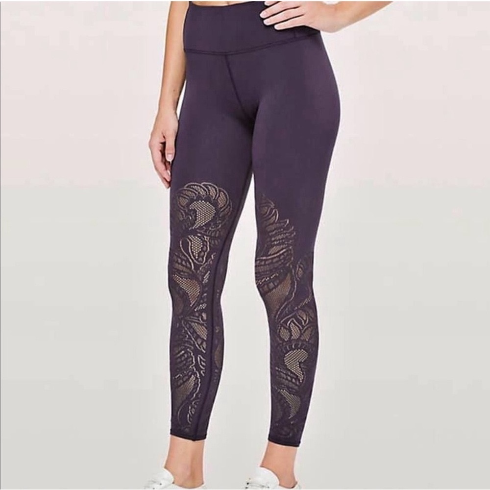 Lululemon reveal 7/8 leggings- Deep Purple